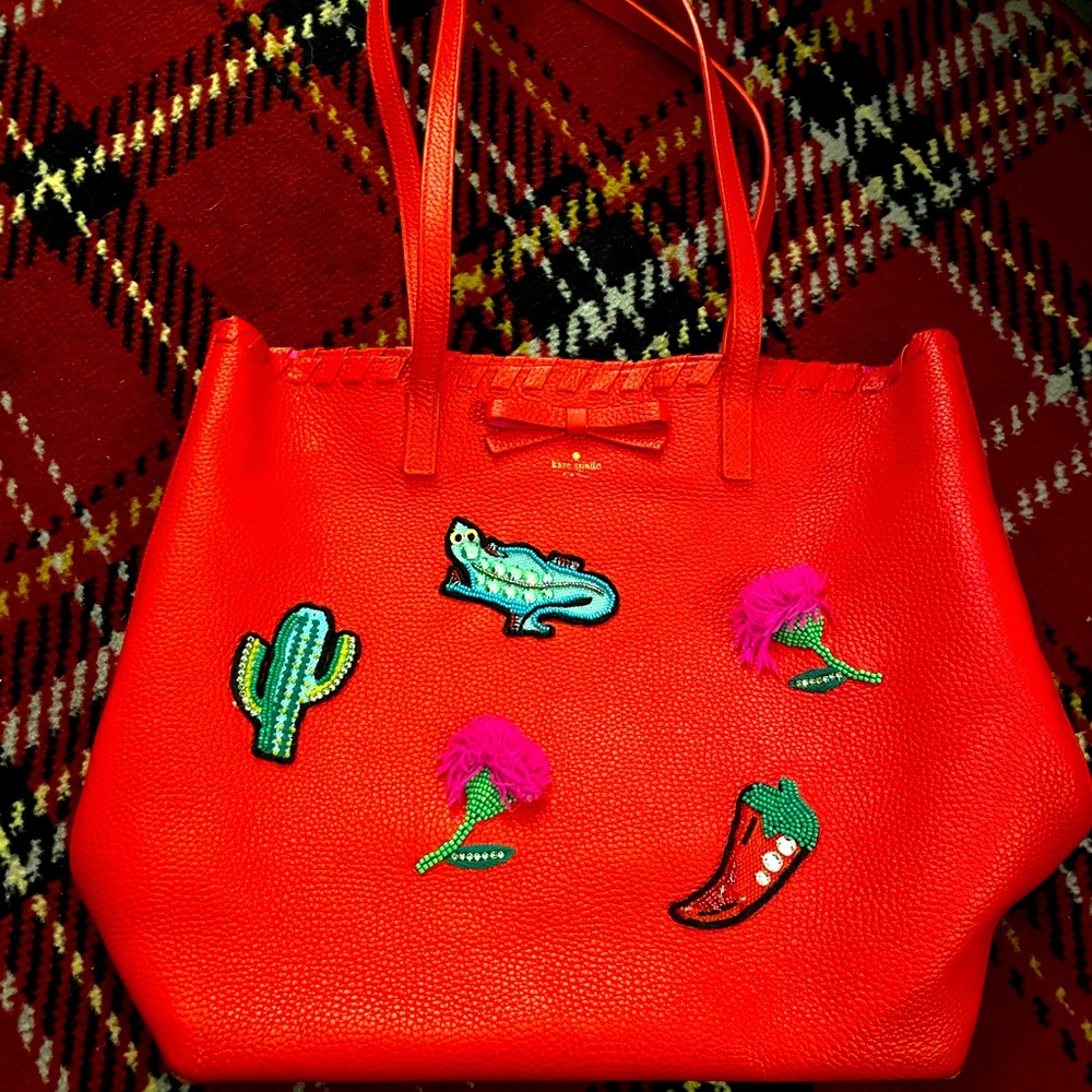 Kate Spade prickly pear cactus patch tote